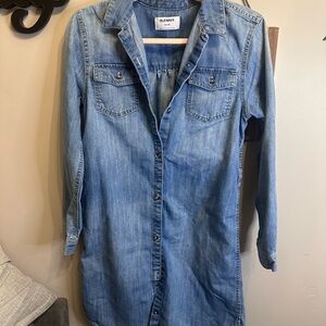 Old Navy Blue Denim Kids Casual Dress